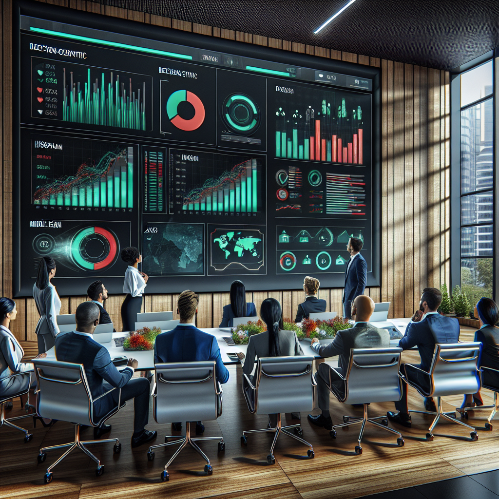 Professional illustration about data-driven decision making for