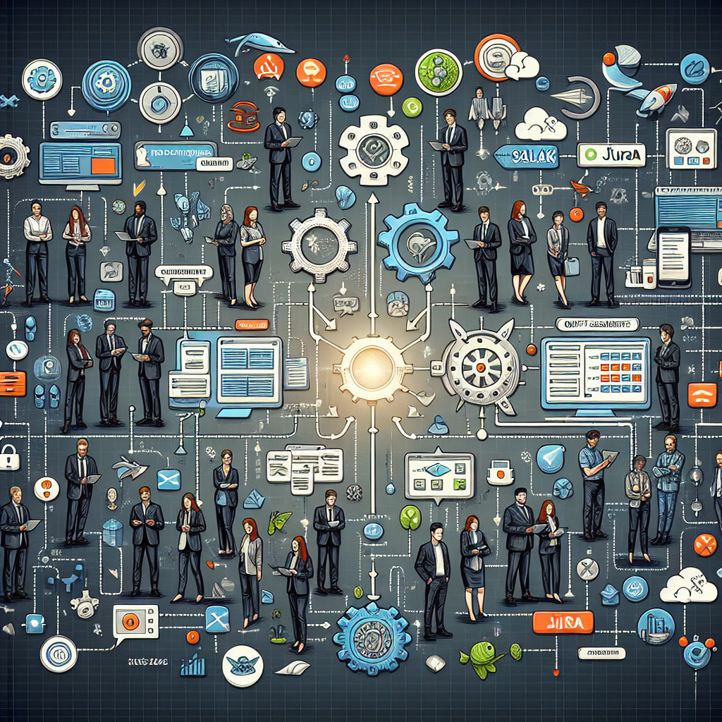 Professional illustration about software testing and QA