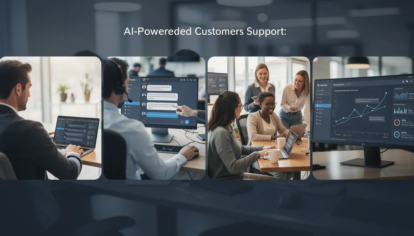 A step-by-step visual process guide demonstrating how ai-powered customer support bots smbs works