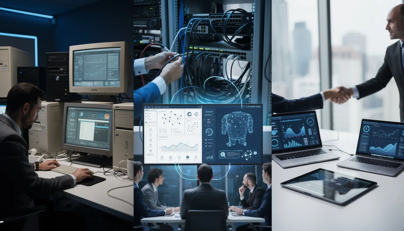 A step-by-step visual process guide demonstrating how challenges integrating ai with legacy software works