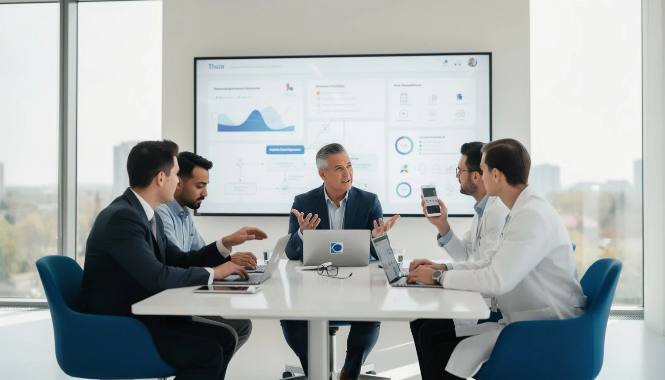 A summary infographic highlighting best practices for hybrid development model healthcare saas startup