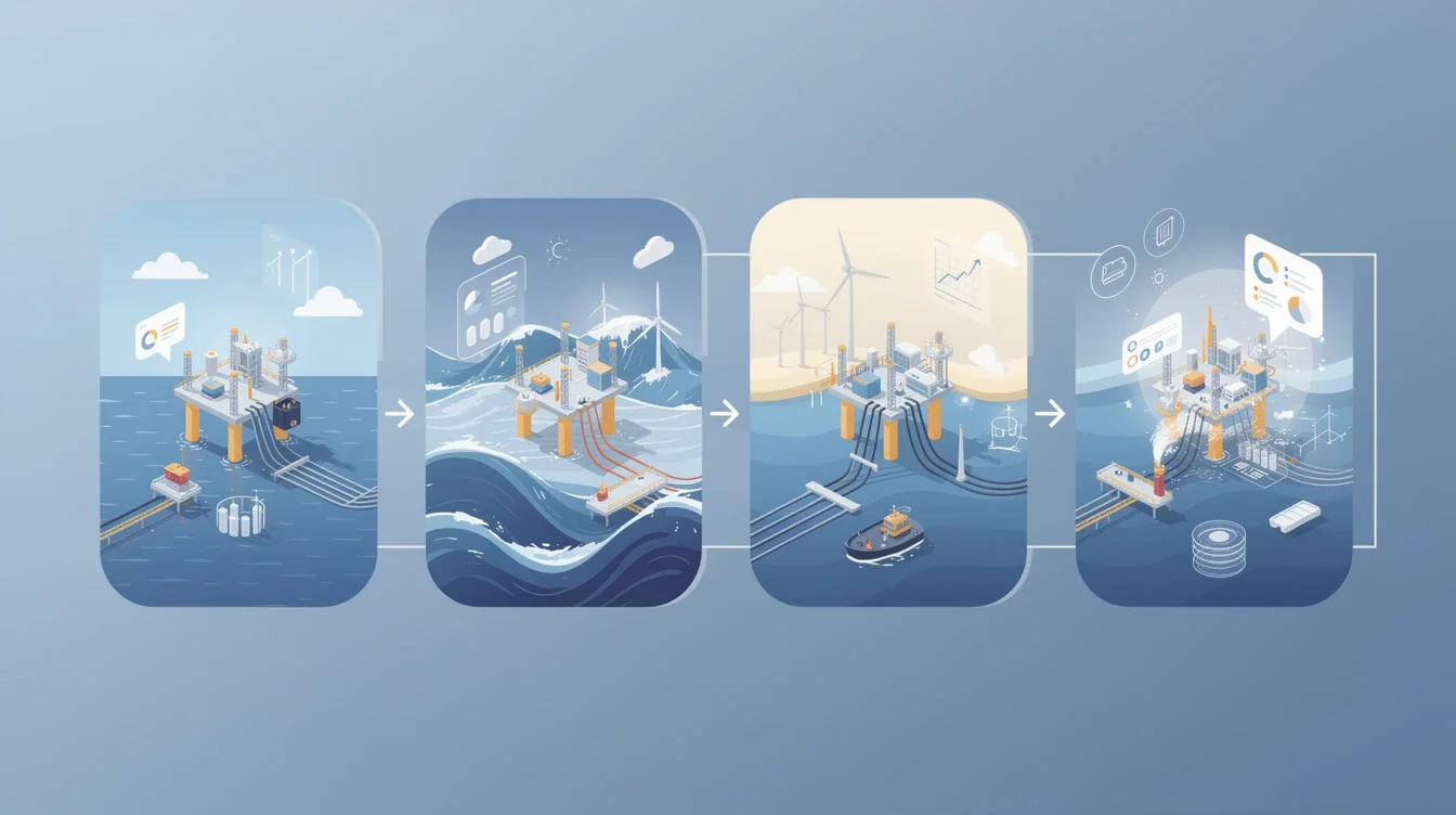 A step-by-step visual process guide demonstrating how impact of seasonal trends on offshore development works
