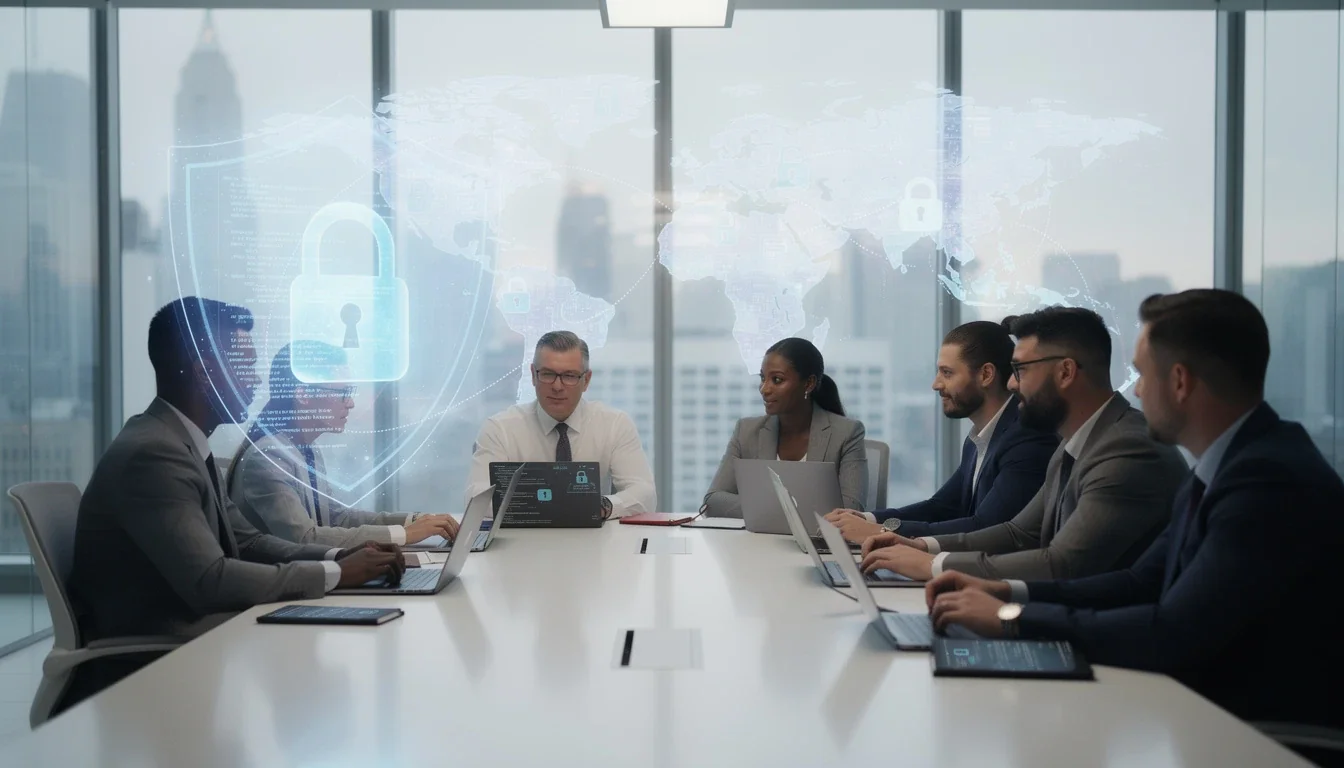 An illustrated diagram showing the key benefits of intellectual property protection offshore software teams strategies