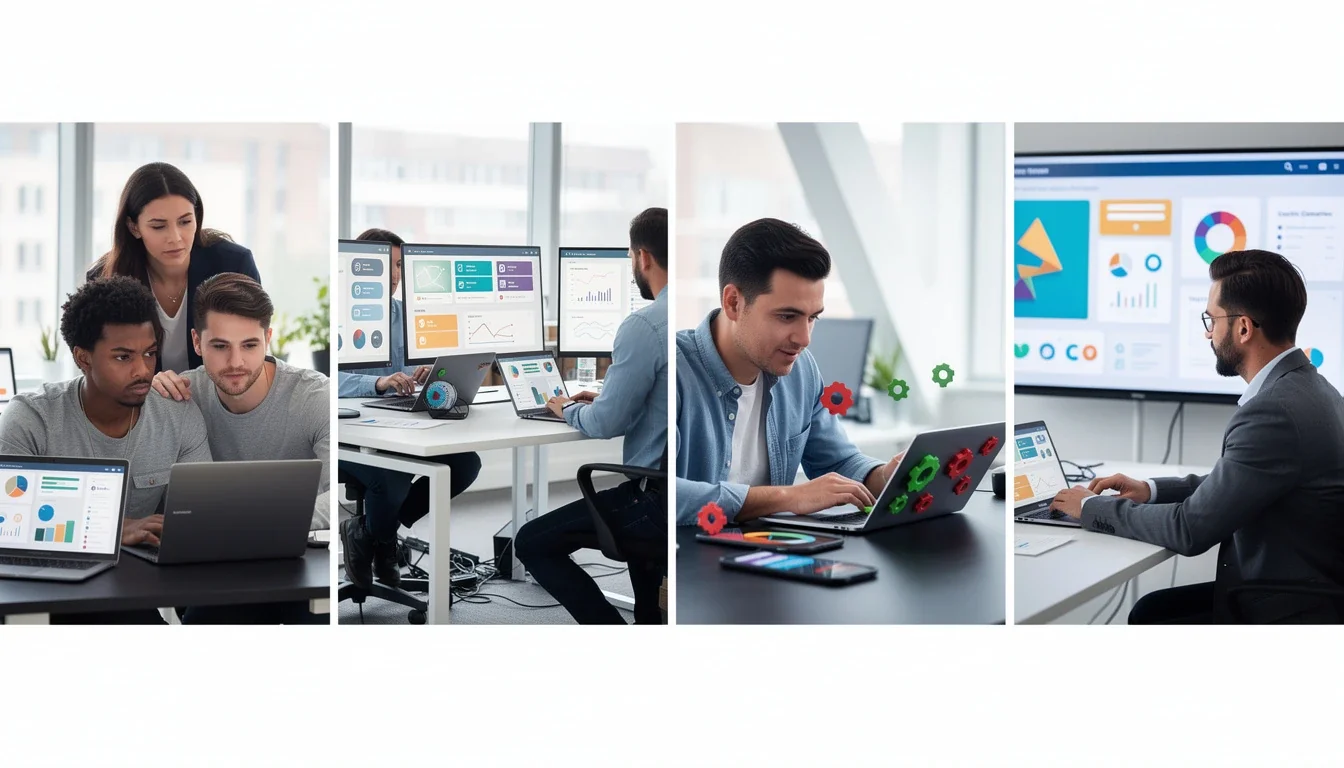 A step-by-step visual process guide demonstrating how offshore qa services for startup speed works