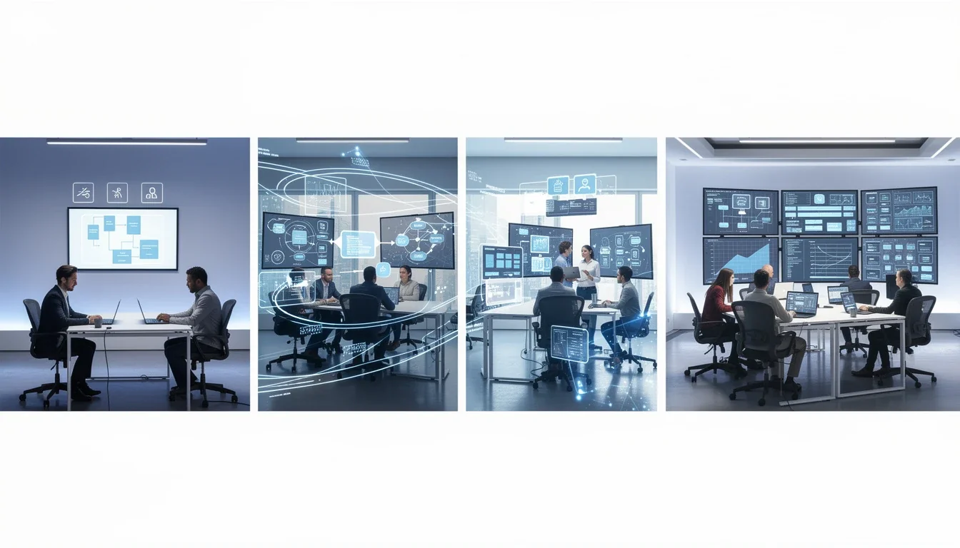 A step-by-step visual process guide demonstrating how scaling saas architecture after mvp works