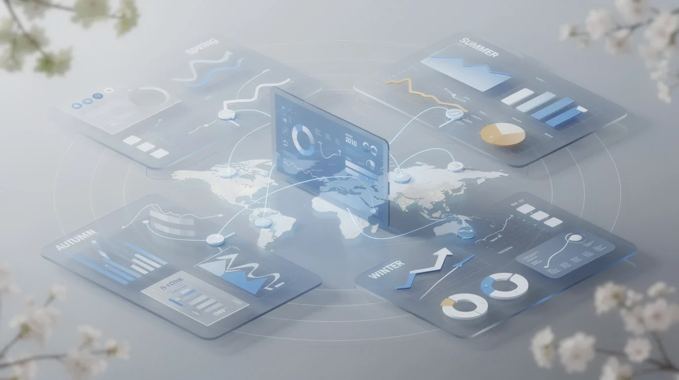 A summary infographic highlighting best practices for seasonal productivity patterns in offshore teams