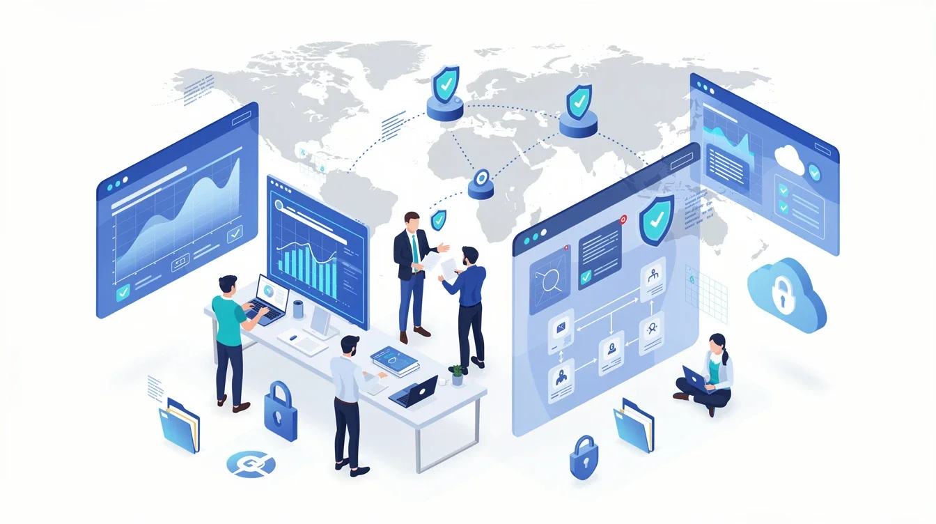 A summary infographic highlighting best practices for compliance risk management offshore software teams