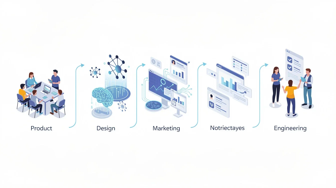 A step-by-step visual process guide demonstrating how ai-powered automation for cross-functional startup teams works
