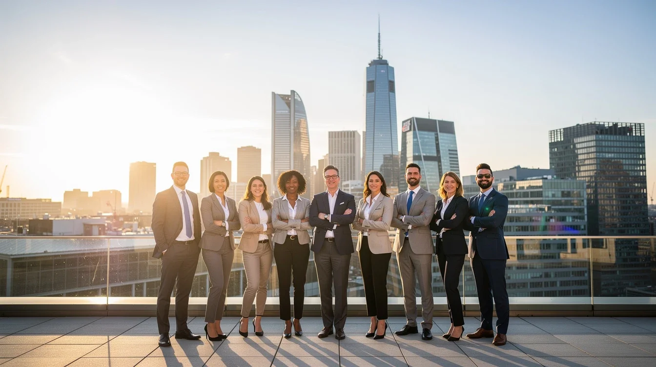 A professional team working on evaluating ai integration return on investment solutions in a modern office environment