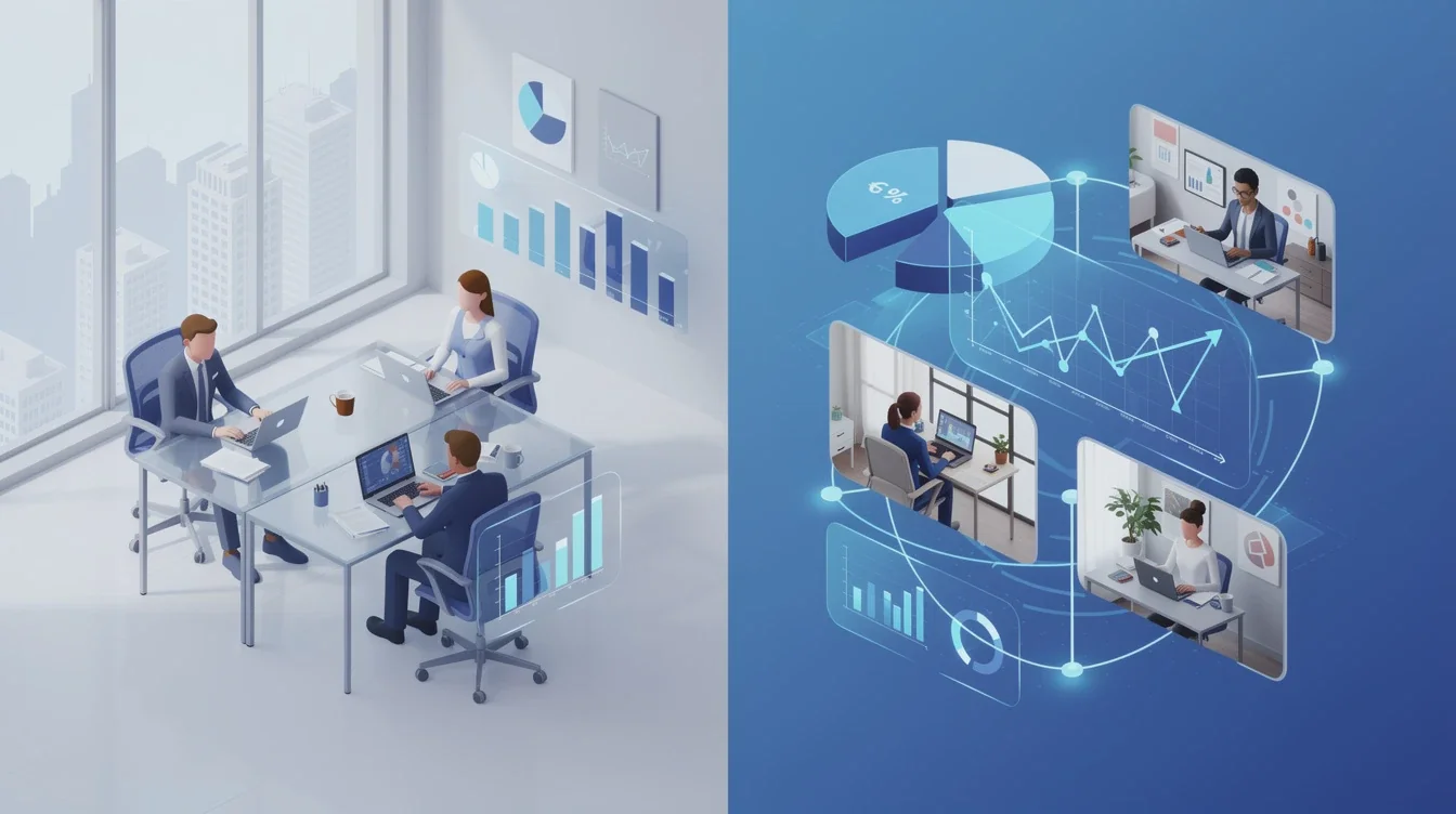 A summary infographic highlighting best practices for hybrid vs fully remote development cost