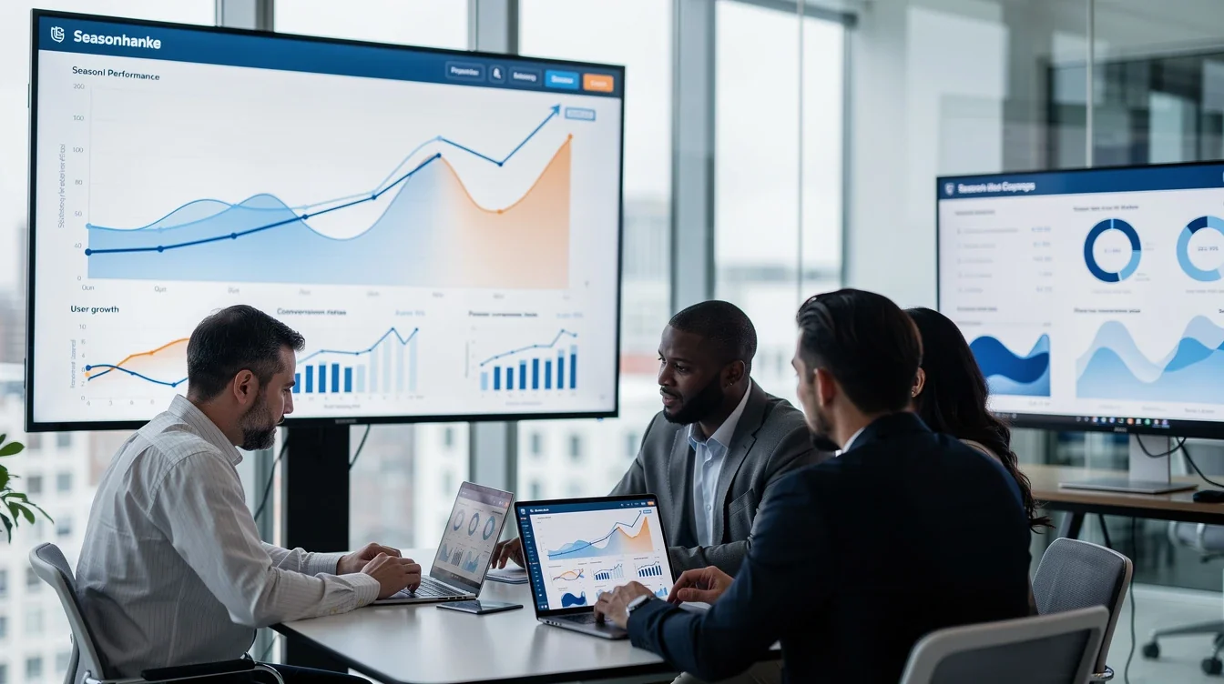 An illustrated diagram showing the key benefits of seasonal market trends impacting saas mvp strategies