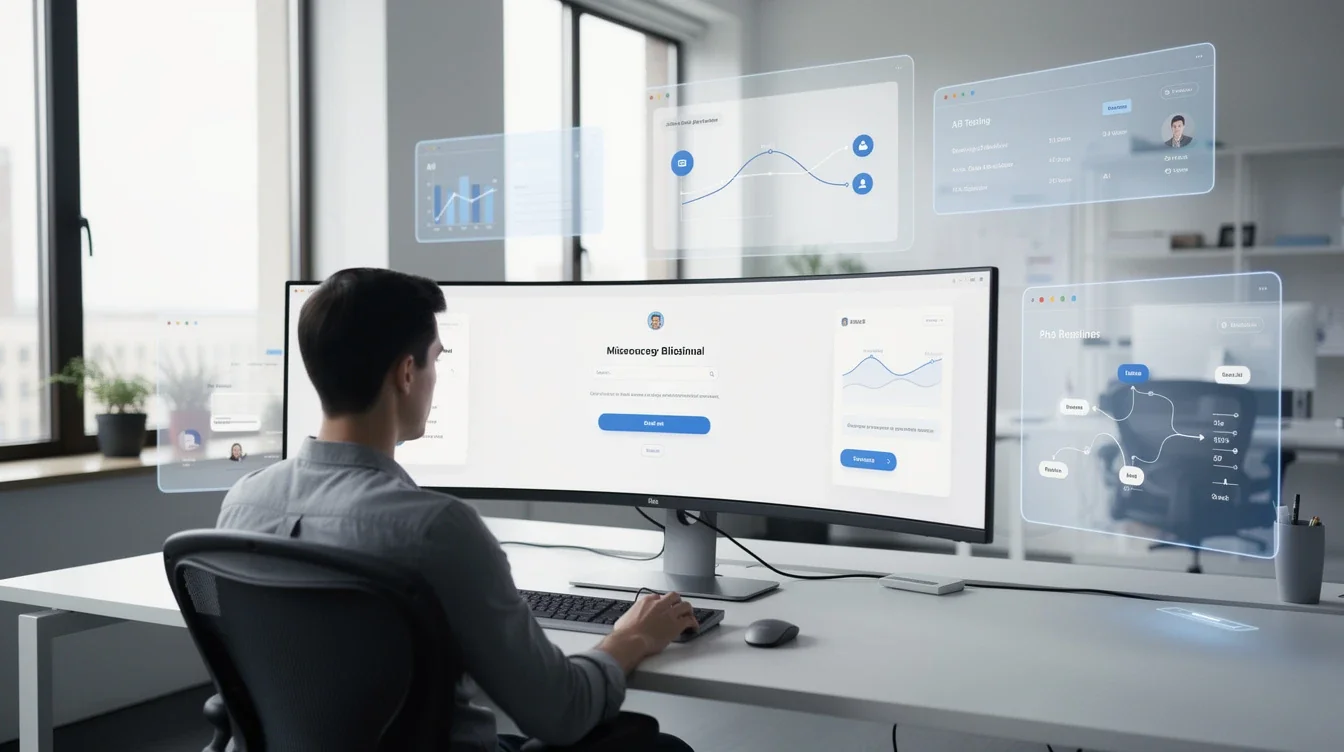 A professional team working on microcopy optimization for saas user activation solutions in a modern office environment