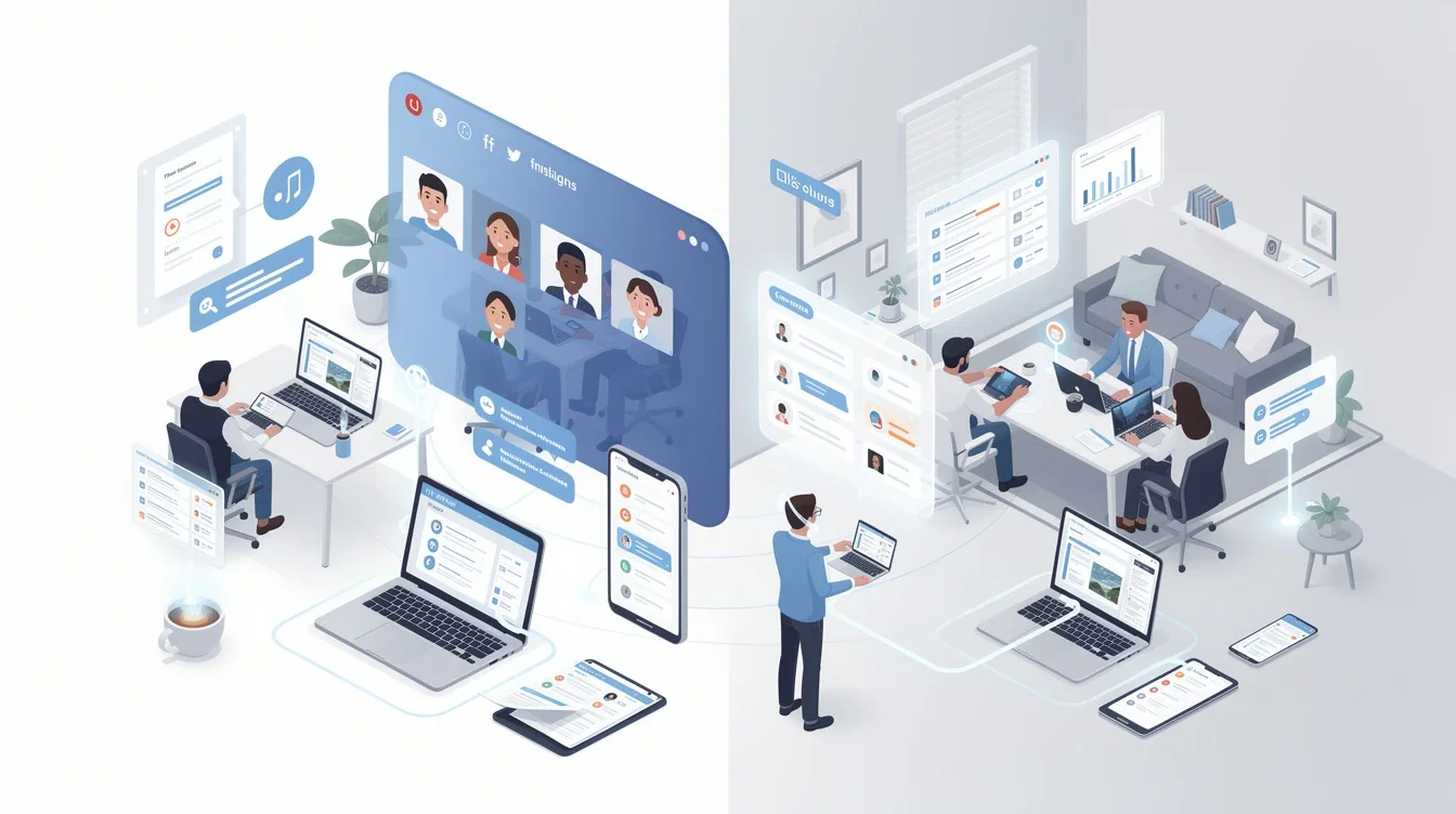 A summary infographic highlighting best practices for real-time collaboration tools for hybrid teams