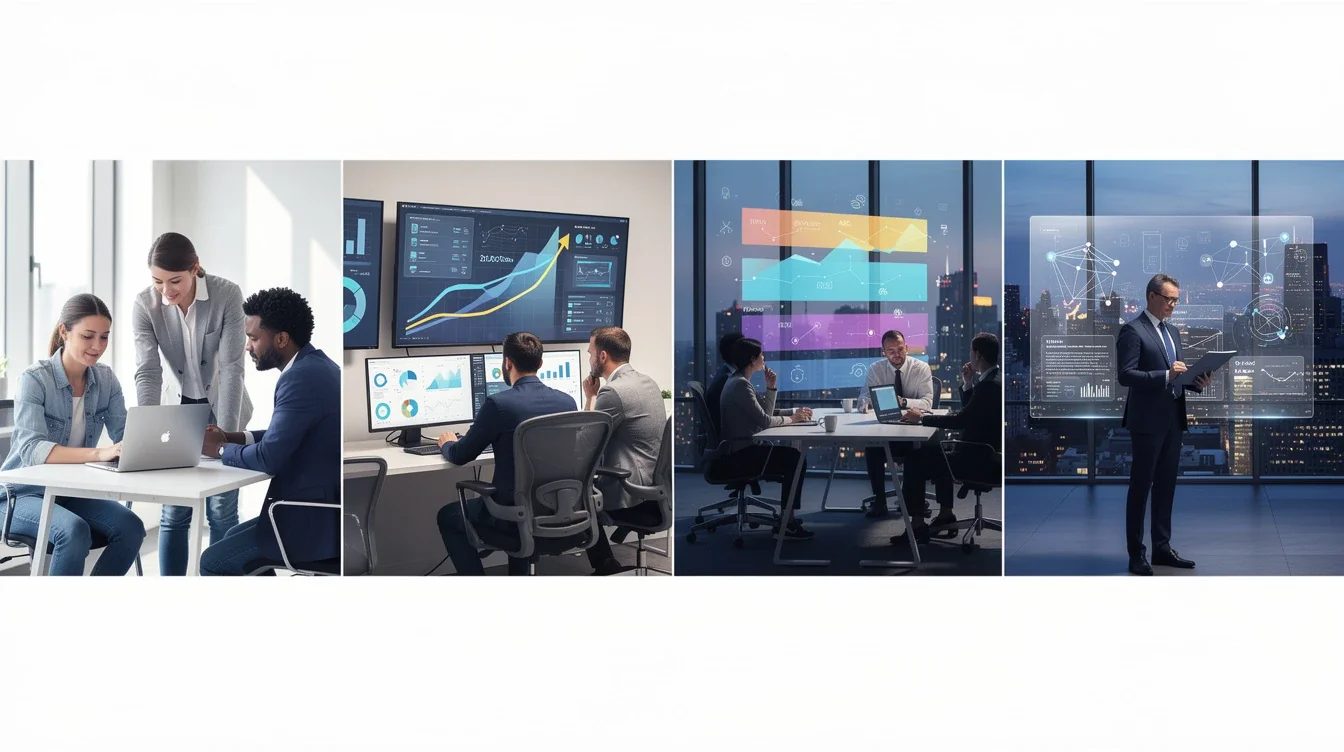 A step-by-step visual process guide demonstrating how data driven roadmap for smb software scaling works