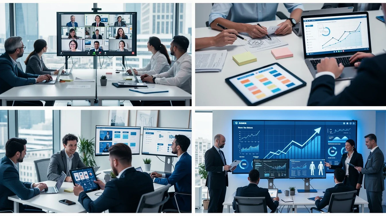 A step-by-step visual process guide demonstrating how hybrid development teams for market adaptability works