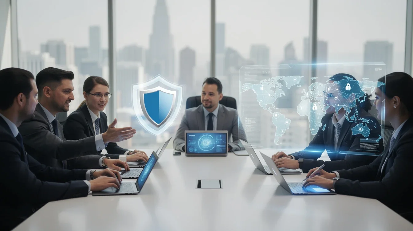An illustrated diagram showing the key benefits of legal liability offshore software teams strategies